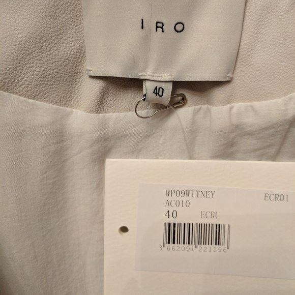 NWT IRO Witney White Patchwork Leather Jacket 40 - Picture 6 of 8